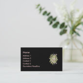 roze rozen visitekaartje (Staand voorkant)