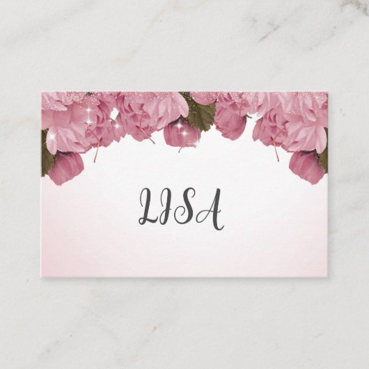 ROZE ROZEN VISITEKAARTJE (Voorkant)