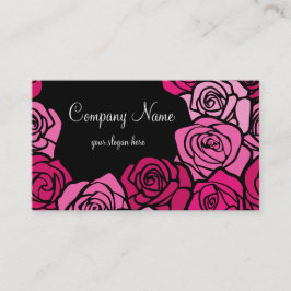 roze rozen Visitekaartje