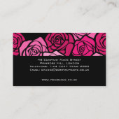  roze rozen Visitekaartje (Achterkant)
