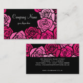  roze rozen Visitekaartje (Voorkant / Achterkant)
