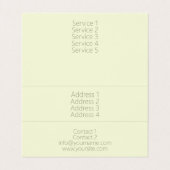 Roze rozen - Visitekaartje (Binnenkant ongevouwen)