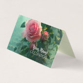 Roze rozen - Visitekaartje (Voorkant)