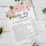 Roze rozen vlam boven of onder vlieger flyer<br><div class="desc">Over of onder vrijgezellenfeest game. Zachte waterverf,  roze rozen. Coördinatie achterzijde. Overeenkomende objecten om je collectie te voltooien zijn beschikbaar in onze Zazzle winkel!</div>