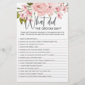 Roze rozen vlam wat de groom zou zeggen flyer (Voorkant)