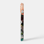ROZE ROZEN,VLINDER,WITTE BLOEMEN FLORALE MONOGRAM iPhone 15 HOESJE (Linkerkant)