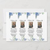 Roze Rozen Vlinders Begrafenis Bladwijzer Kaart (Voorkant)