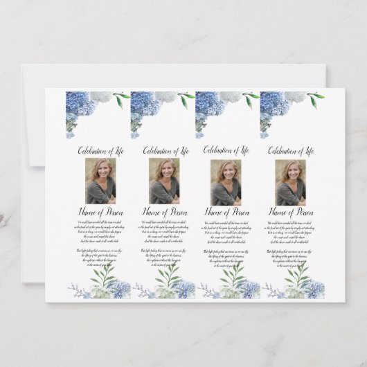 Roze Rozen Vlinders Begrafenis Bladwijzer Kaart (Voorkant)