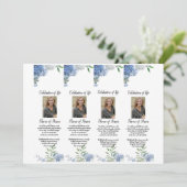 Roze Rozen Vlinders Begrafenis Bladwijzer Kaart (Staand voorkant)