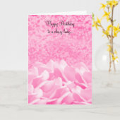 Roze rozen voor een elegante dame kaart (Gele Bloem)
