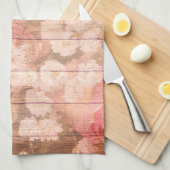 Roze Rozen voor land met afbeelding Theedoek (Quarter Fold)