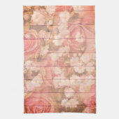 Roze Rozen voor land met afbeelding Theedoek (Verticaal)