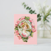 Roze rozen voor parfum van de Palmers Briefkaart (Staand voorkant)