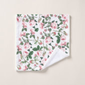 Roze Rozen voor vuilnisbakken Rosebud Flowers Bath Bad Handdoek (Wasdoekje)