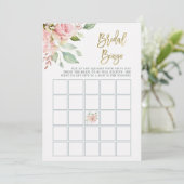  roze rozen | Vrijgezellenfeest Bingo Game Kaart (Staand voorkant)