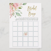  roze rozen | Vrijgezellenfeest Bingo Game Kaart (Voorkant)