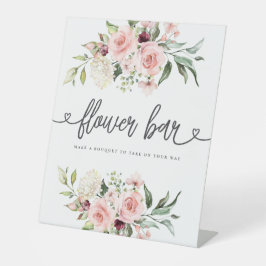 Roze Rozen Vrijgezellenfeest Bloemenreep Reclamebord Met Voetstuk