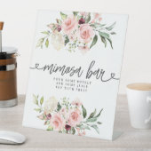 Roze Rozen Vrijgezellenfeest Bloemenreep Reclamebord Met Voetstuk (Insitu)