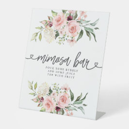 Roze Rozen Vrijgezellenfeest Bloemenreep Reclamebord Met Voetstuk