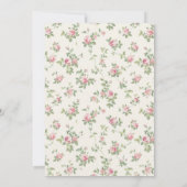 Roze Rozen Vrijgezellenfeest Kaart (Achterkant)