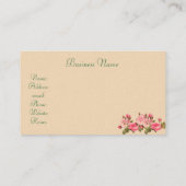 Roze,  Rozen, Vrouwelijk Visitekaartje (Achterkant)