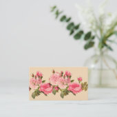 Roze,  Rozen, Vrouwelijk Visitekaartje (Staand voorkant)