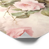 Roze Rozen Wall Art Poster (Hoek)