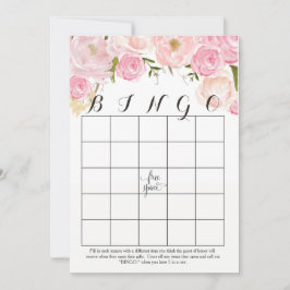 roze rozen waterverf bloemen schoenen bingo Kaarte