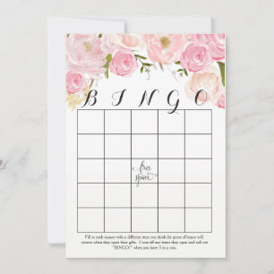 roze rozen waterverf bloemen schoenen bingo Kaarte