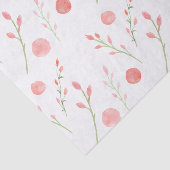 Roze Rozen Waterverf Bloemen Tissuepapier (Detail)