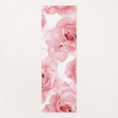 Roze Rozen Waterverf Bloemendecor Botanisch Yogamat (Voorkant)