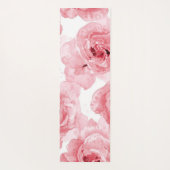 Roze Rozen Waterverf Bloemendecor Botanisch Yogamat (Achterkant)