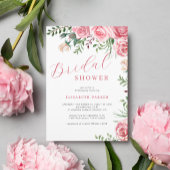 Roze rozen waterverf bloemig elegant vrijgezellenf kaart