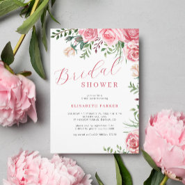 Roze rozen waterverf bloemig elegant vrijgezellenf kaart