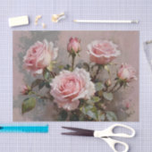Roze Rozen Waterverf Decoupage Tissuepapier (Craft)