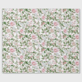 Roze rozen -  Waterverf Floral Cadeaupapier (Vlak)