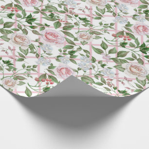 Roze rozen -  Waterverf Floral Cadeaupapier
