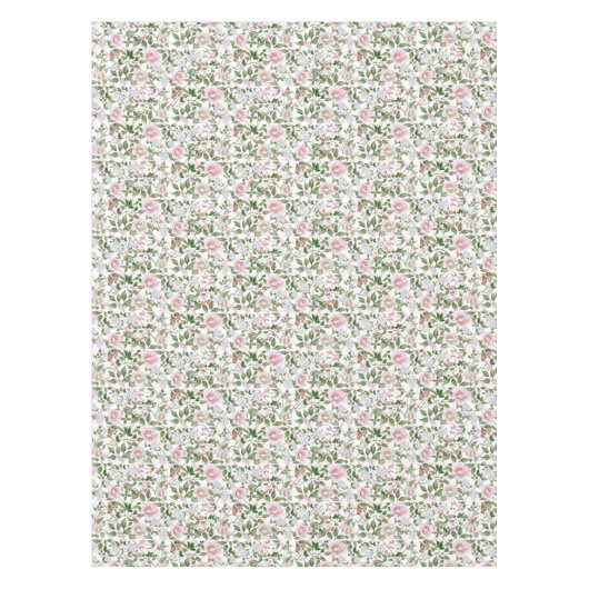 Roze rozen -  Waterverf Floral Tafelkleed (Voorkant)