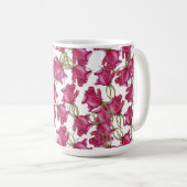 Roze rozen Waterverf met handbeschilderd Koffiemok (Voorkant rechts)