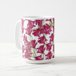 Roze rozen Waterverf met handbeschilderd Koffiemok