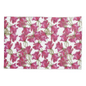 Roze rozen Waterverf Patroon met handbeschilderd Kussensloop (Achterkant)