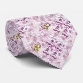 Roze rozen, weduwen en weduwen, stropdas (Opgerold)