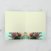 Roze rozen - Wenskaart Bedankkaart (Binnen)