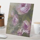 Roze Rozen Winkel Reclamebord Met Voetstuk (Insitu)