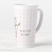 Roze Rozen Witte Bloem Waterkan Latte Mok (Rechterhoek)