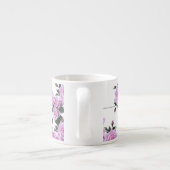 Roze rozen witte picket espresso kop (Achterkant)