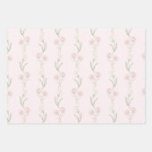 Roze Rozen Witte Tulpen Bruidsborrel Inpakpapier Vel (Voorkant 3)