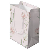 Roze Rozen Witte Tulpen Bruidsborrel Medium Cadeauzakje (Achterkant Gekanteld)