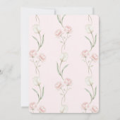 Roze Rozen Witte Tulpen Bruidsdouche Kaart (Achterkant)
