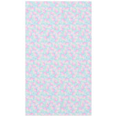 Roze rozen, witte vlinders op blauwe tablet tafelkleed (Voorkant)